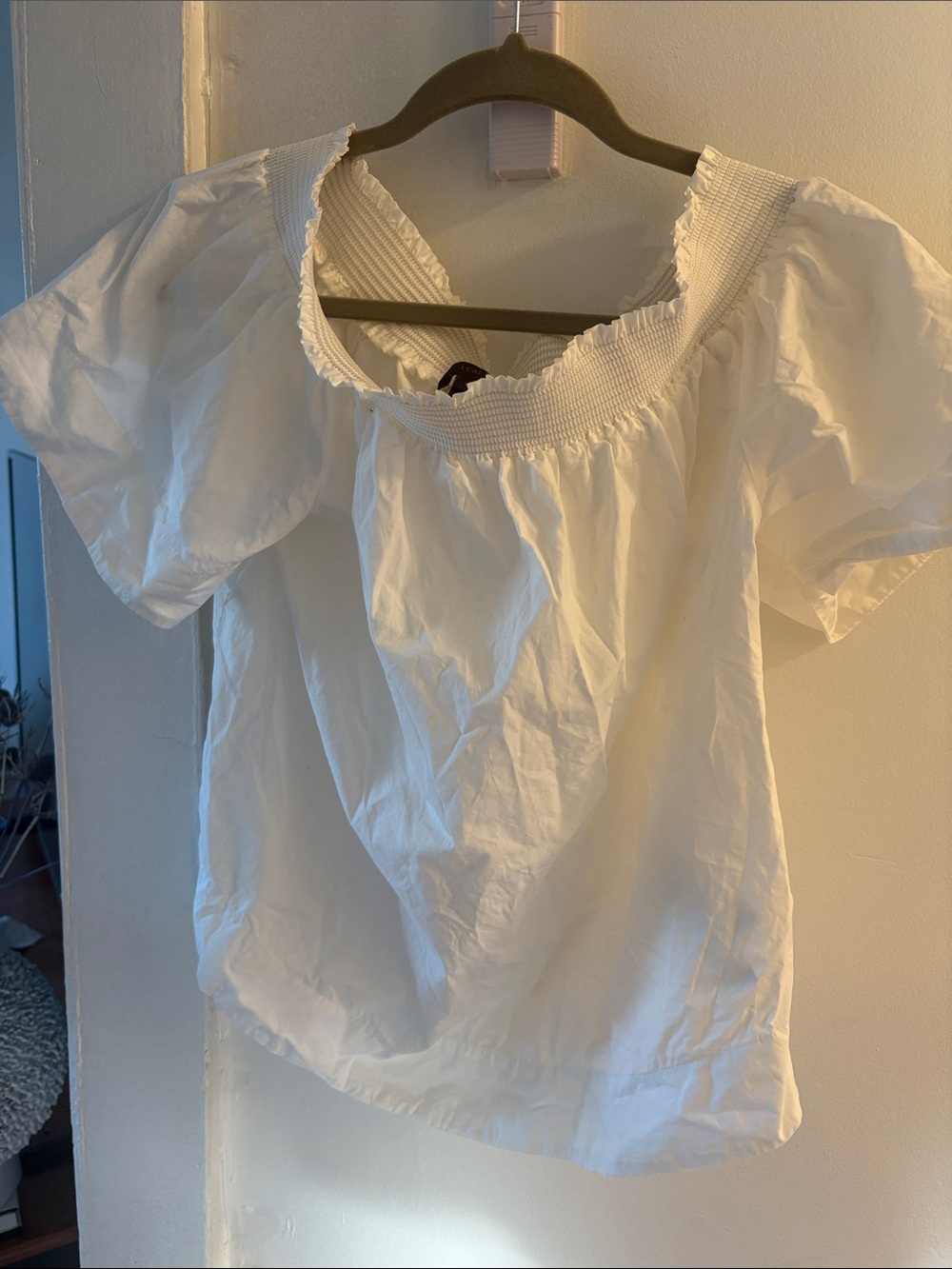 J. Crew Smocked off the shoulder